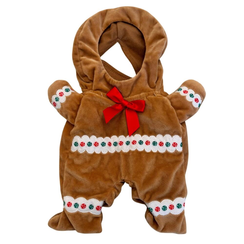 Christmas Gingerbread Pet Costume Gingersnap Hooded Dog Cat Small